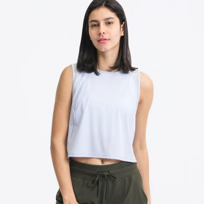 Women's Millennia Round Neck Cropped Active Tank - Trendy