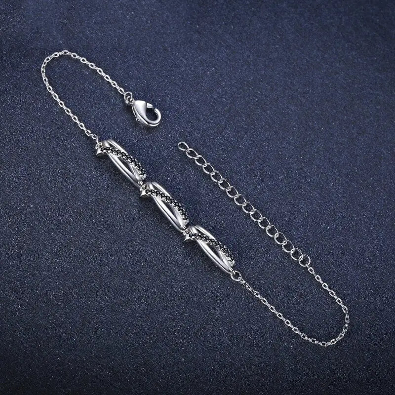 More Close-up of Sparkloop zircon ring bracelet for women