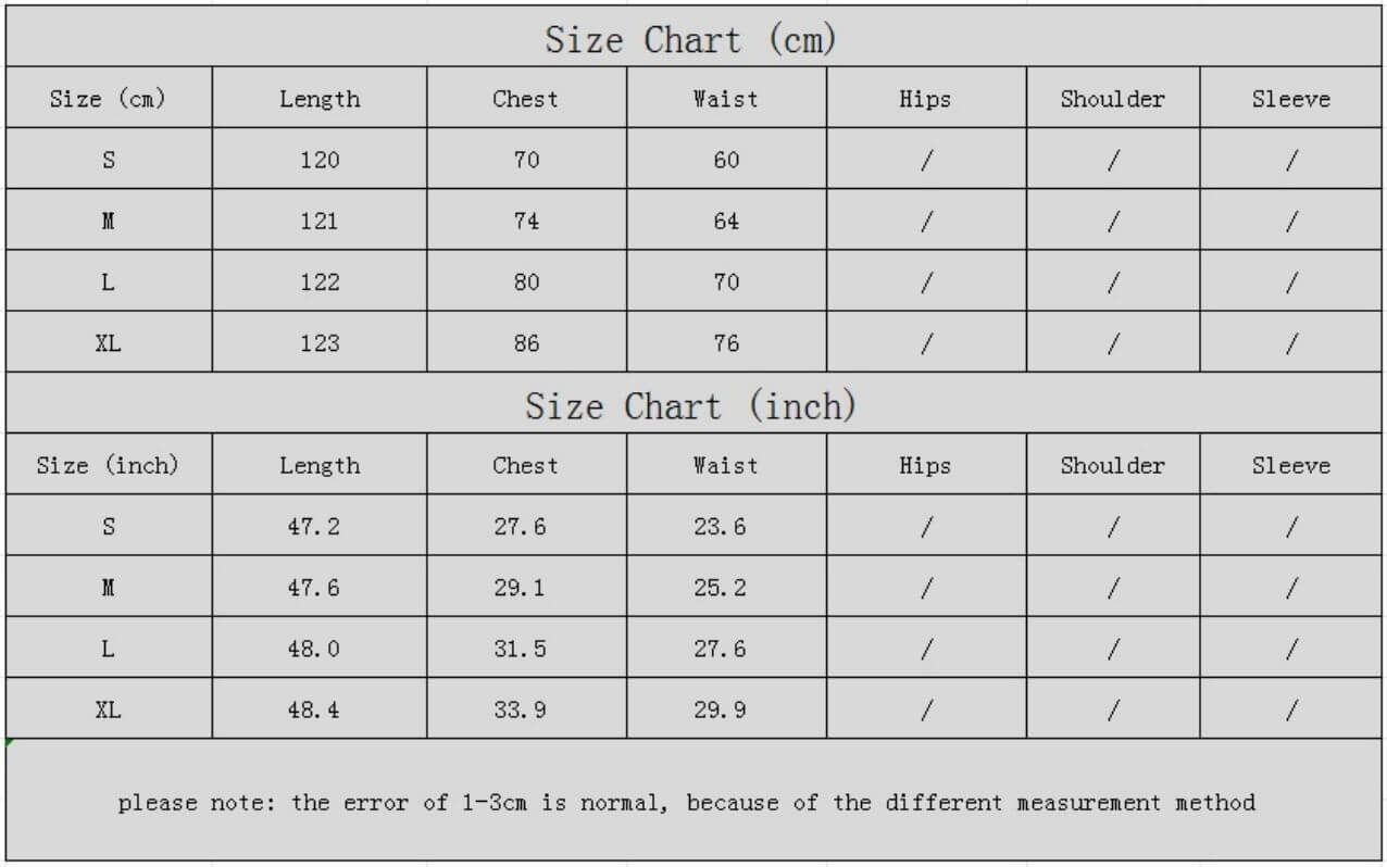 Size Guide of Floral Breeze Maxi Dress for Women