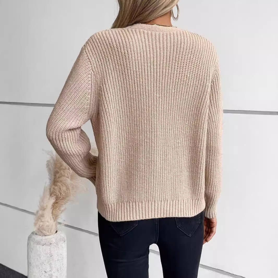Women's Twist Knitted Cardigan - Trendy