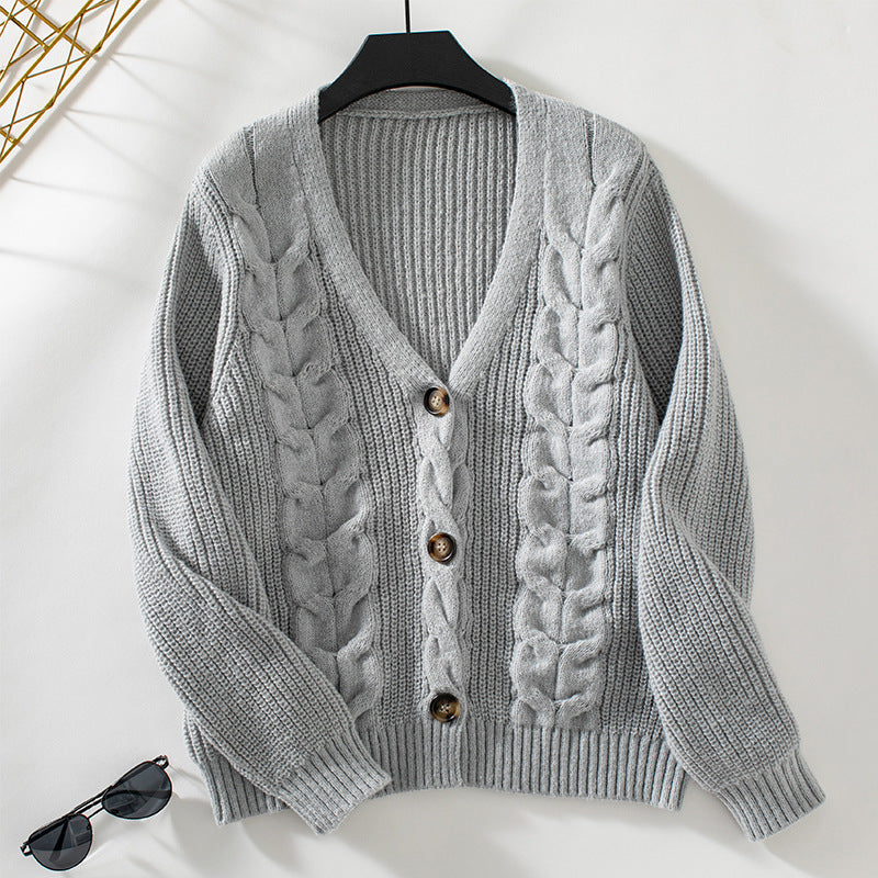 Women's Twist Knitted Cardigan - Trendy