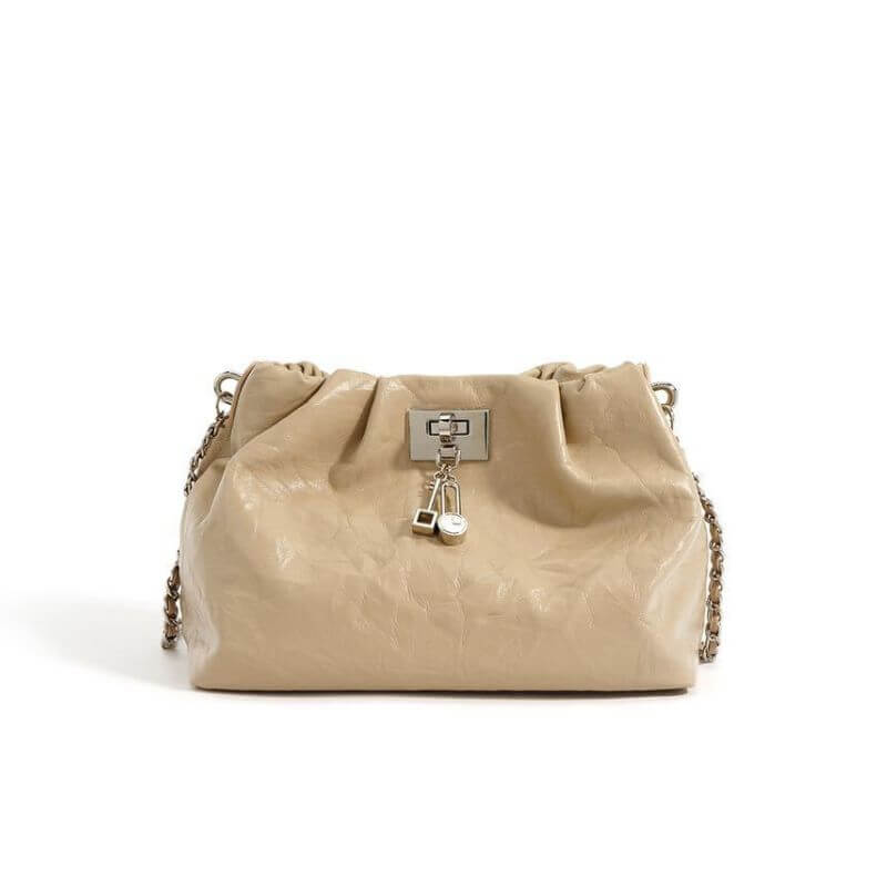 Apricot Folds of elegance crossbody for women