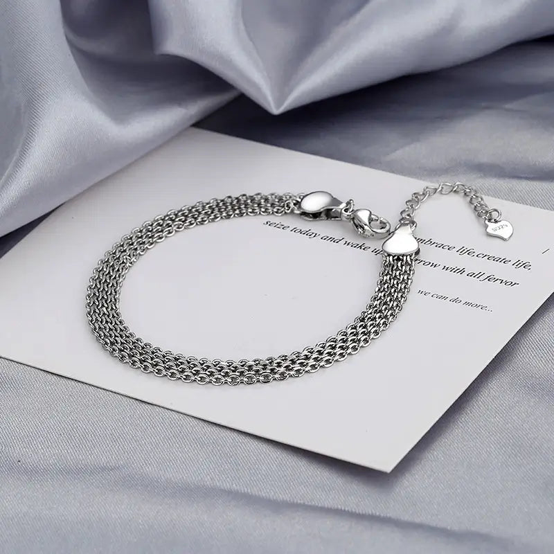 Boholace layered beads chain bracelet for women