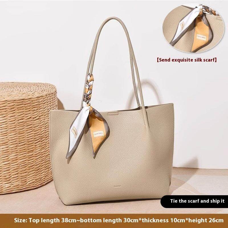 Mocha apricot Everyday luxe carryall tote for women