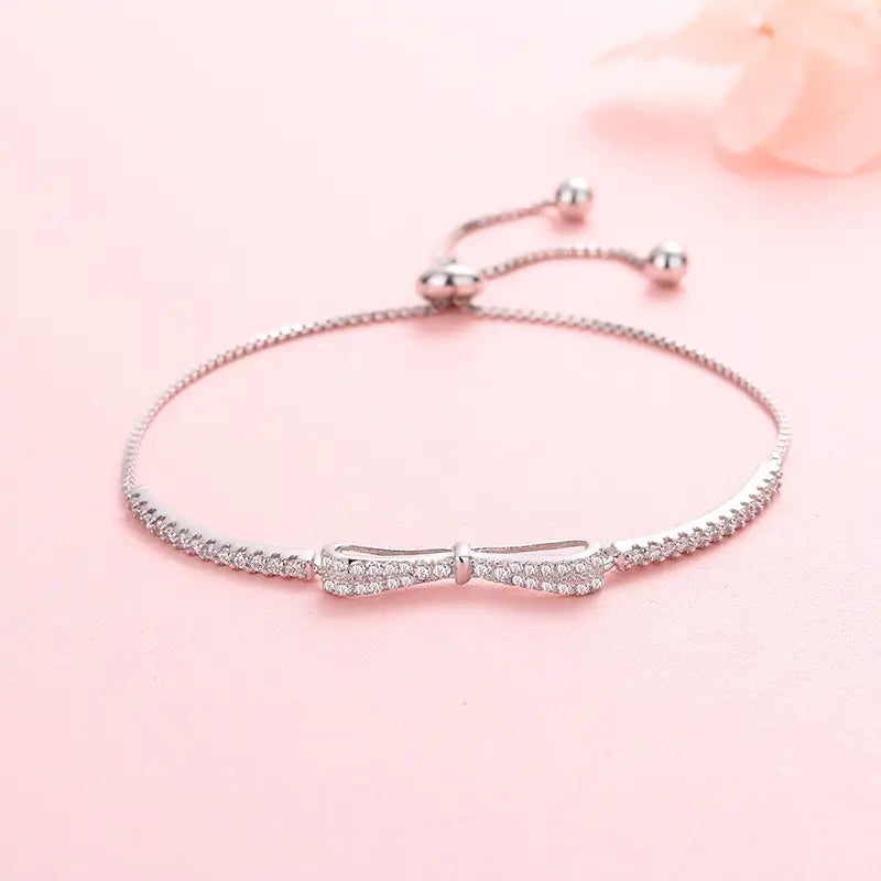Close-up of Seoul chic bow bracelet for women