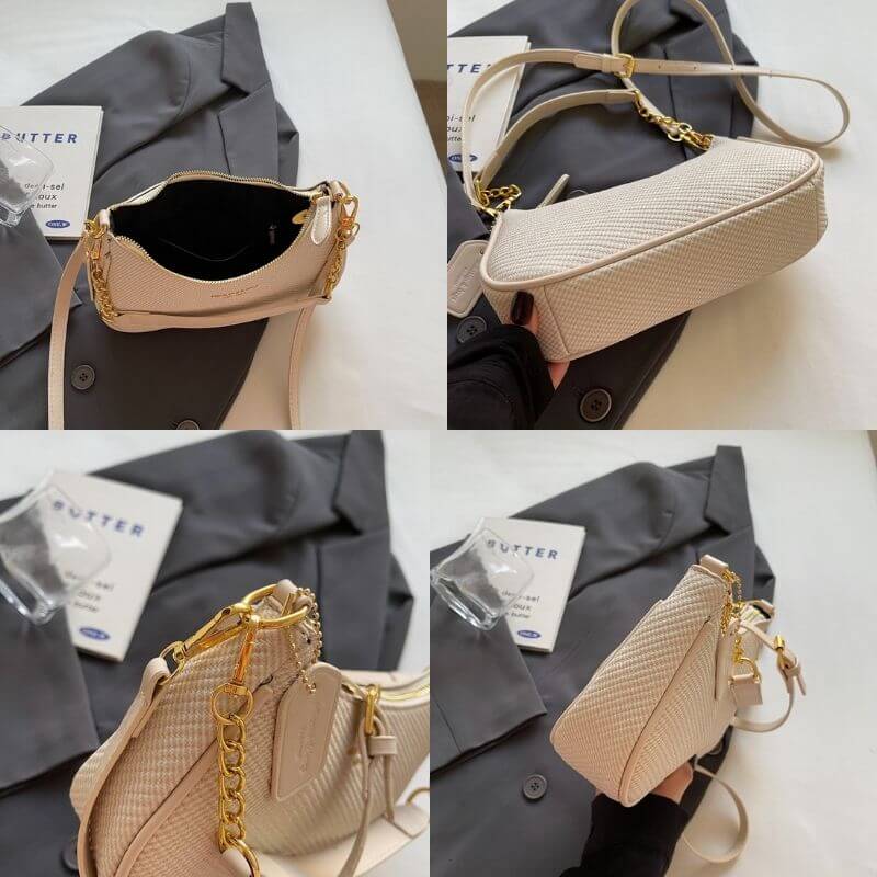 Different angles of Fashion chain shoulder bag for women