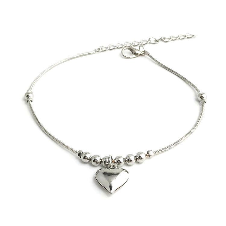 Big Big Love Heart Pendant Anklet - Trendy