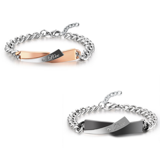 Couple Cross Love Design Bracelet