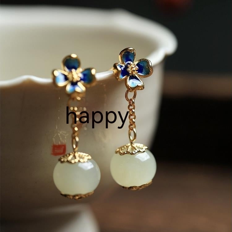 Flower Four Leaves Clover Dangle Earrings for Women - Trendy
