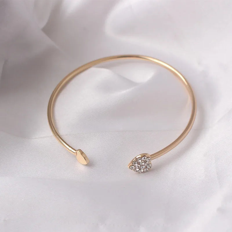 Love With Heart-Shaped Crystal Bracelet