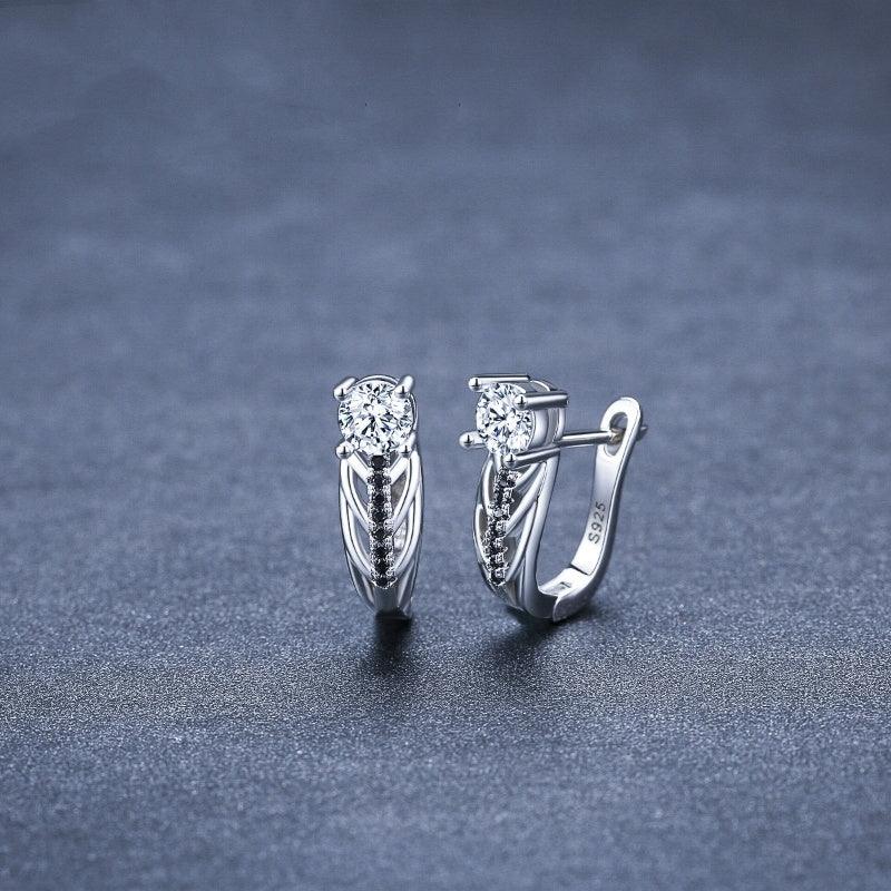 S925 Silver Hollow Zircon Earrings for Women - Trendy