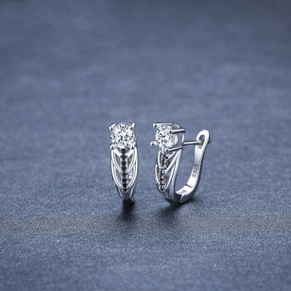S925 Silver Hollow Zircon Earrings for Women - Trendy