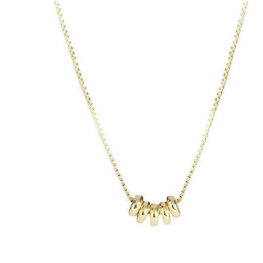 S925 Sterling Silver Bead Strapping Clavicle Chain Necklace for Women - Trendy