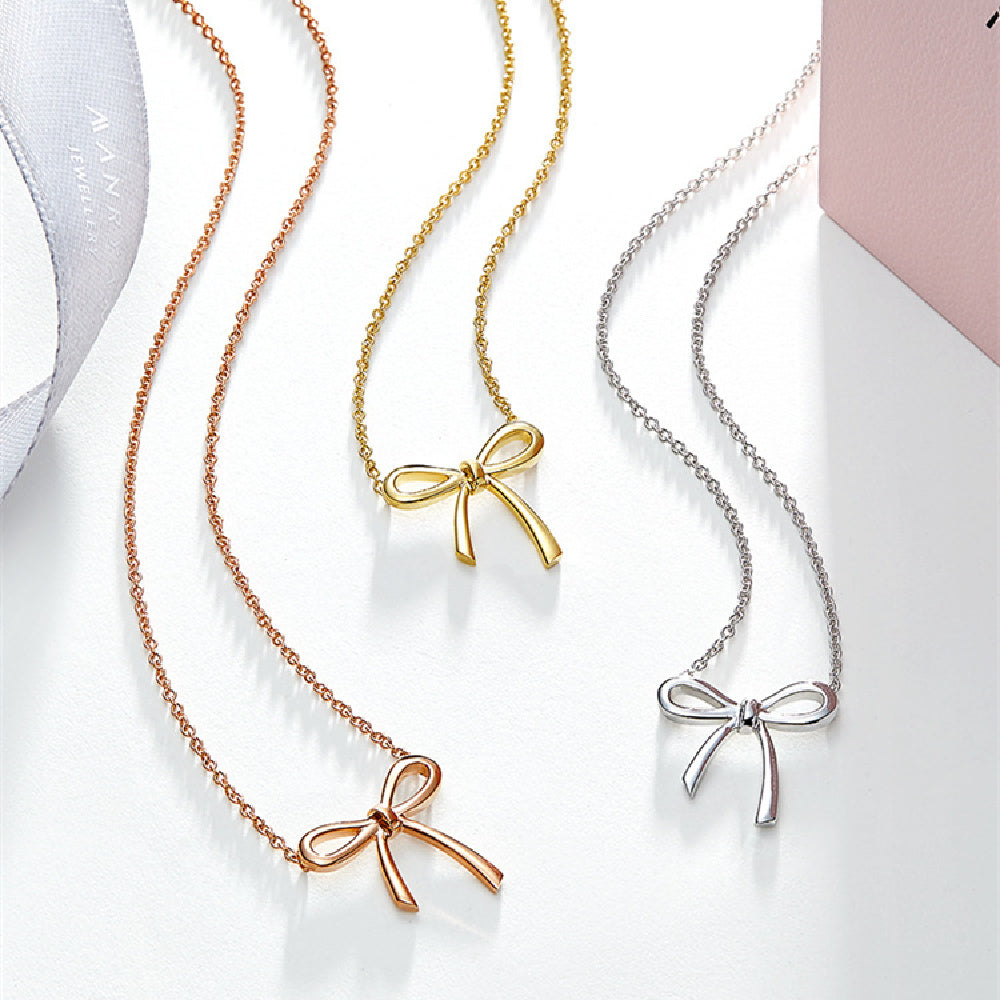 Women's Bow Pendant Necklace Clavicle Chain