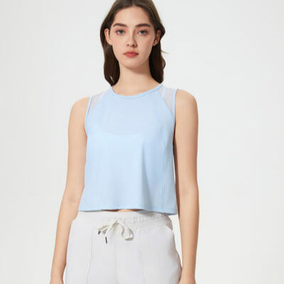 Women's Millennia Round Neck Cropped Active Tank - Trendy