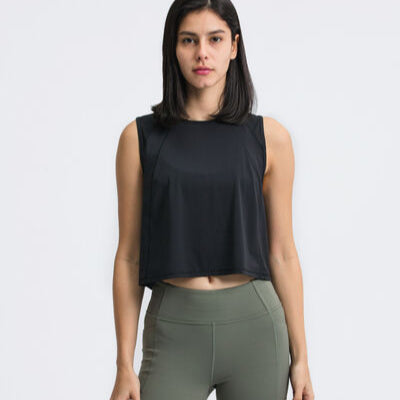 Women's Millennia Round Neck Cropped Active Tank - Trendy