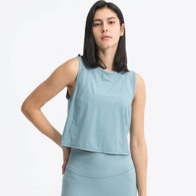 Women's Millennia Round Neck Cropped Active Tank - Trendy