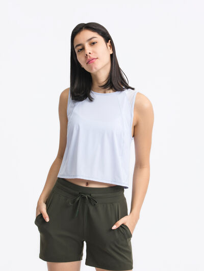 Women's Millennia Round Neck Cropped Active Tank - Trendy