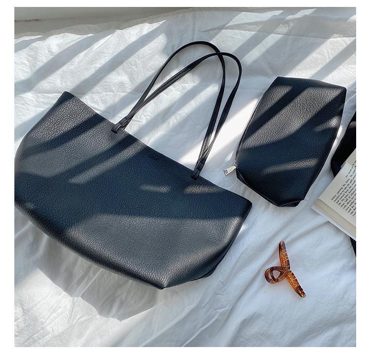 PU Leather Soft Large Capacity Tote Bag for Women - Trendy