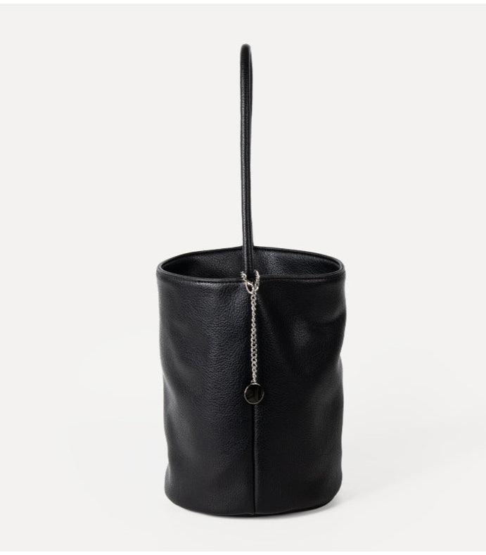 Women's PU Leather Soft and Simple Design Bucket Shoulder Bag - Trendy