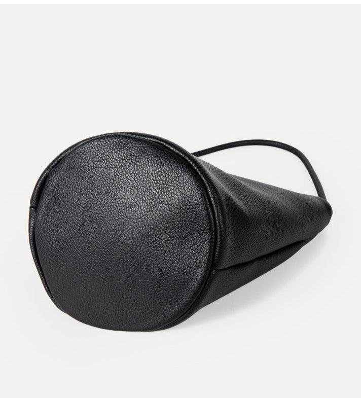Women's PU Leather Soft and Simple Design Bucket Shoulder Bag - Trendy