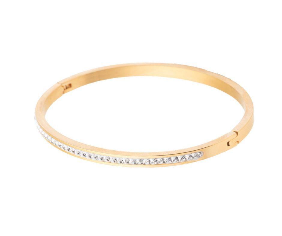 Women's Single Row Stainless Steel Bracelet - Trendy