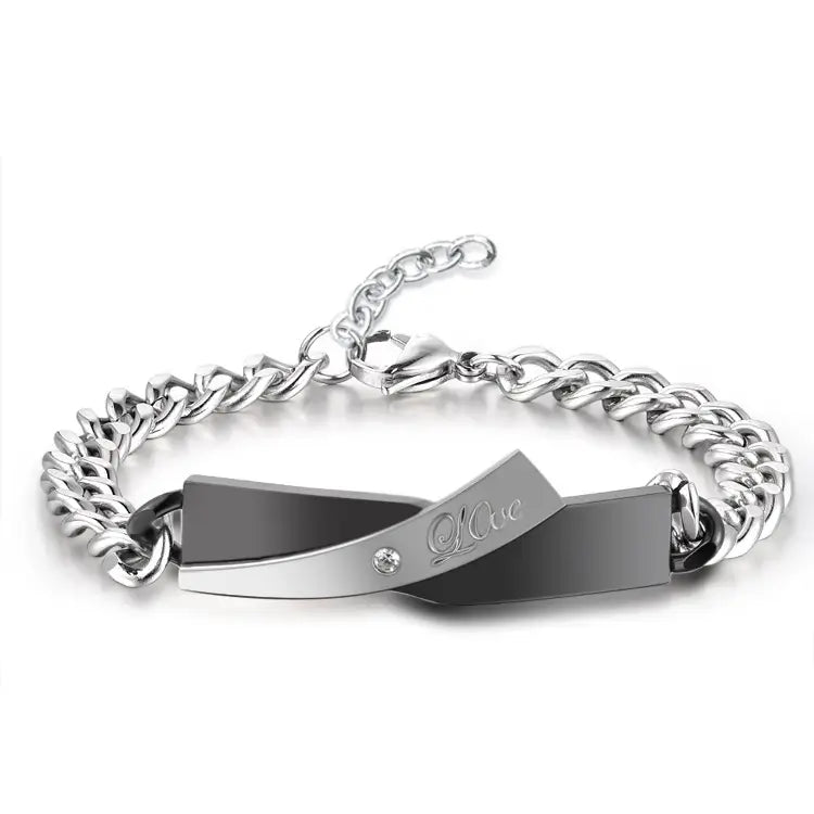 Black Eternal cross duo bracelet