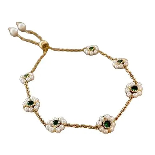 Bloomgleam emerald bracelet for women