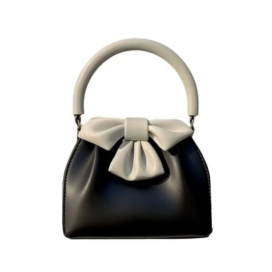 Close-up of Belle bow pleated handbag for women