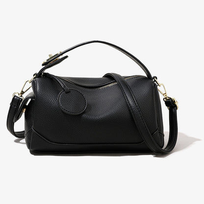 Close up of black Pillow soft pu crossbody for women