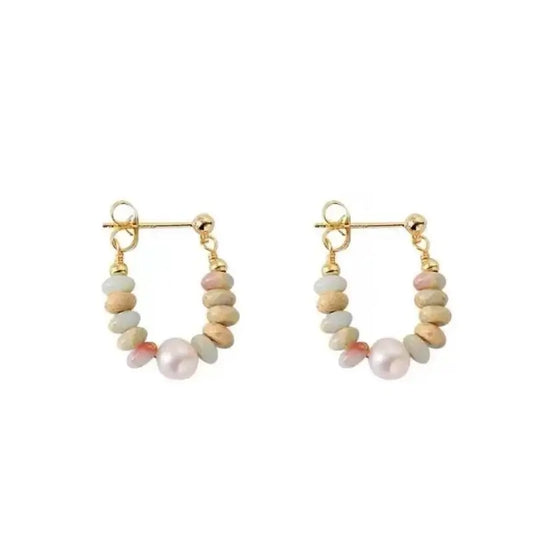 Close-up of Coastal Charm beaded earrings for women