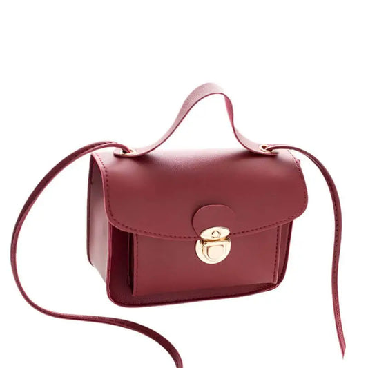Close-up of red Urban envelope pu crossbody bag for women