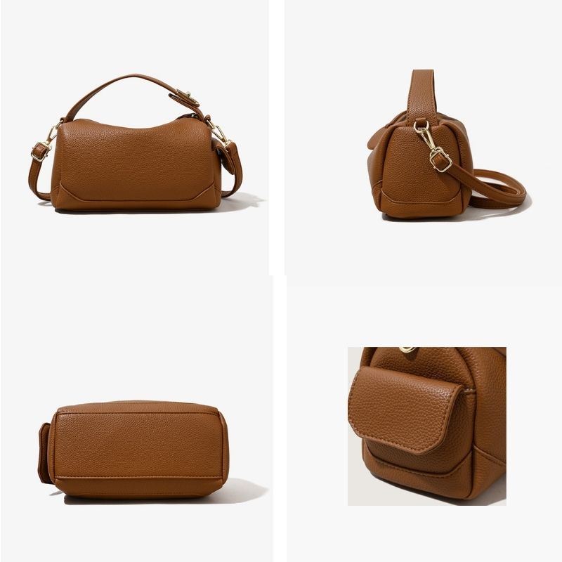 Different angles of Pillow soft pu crossbody for women