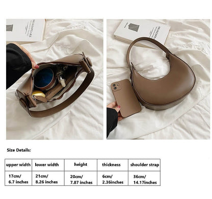 Interior view of Vintage dumpling shoulder bag for women