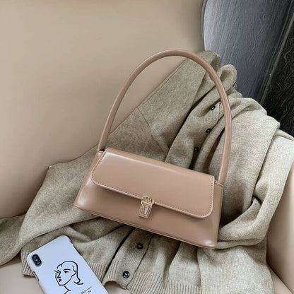 Khaki Charm French shoulder bag for women 